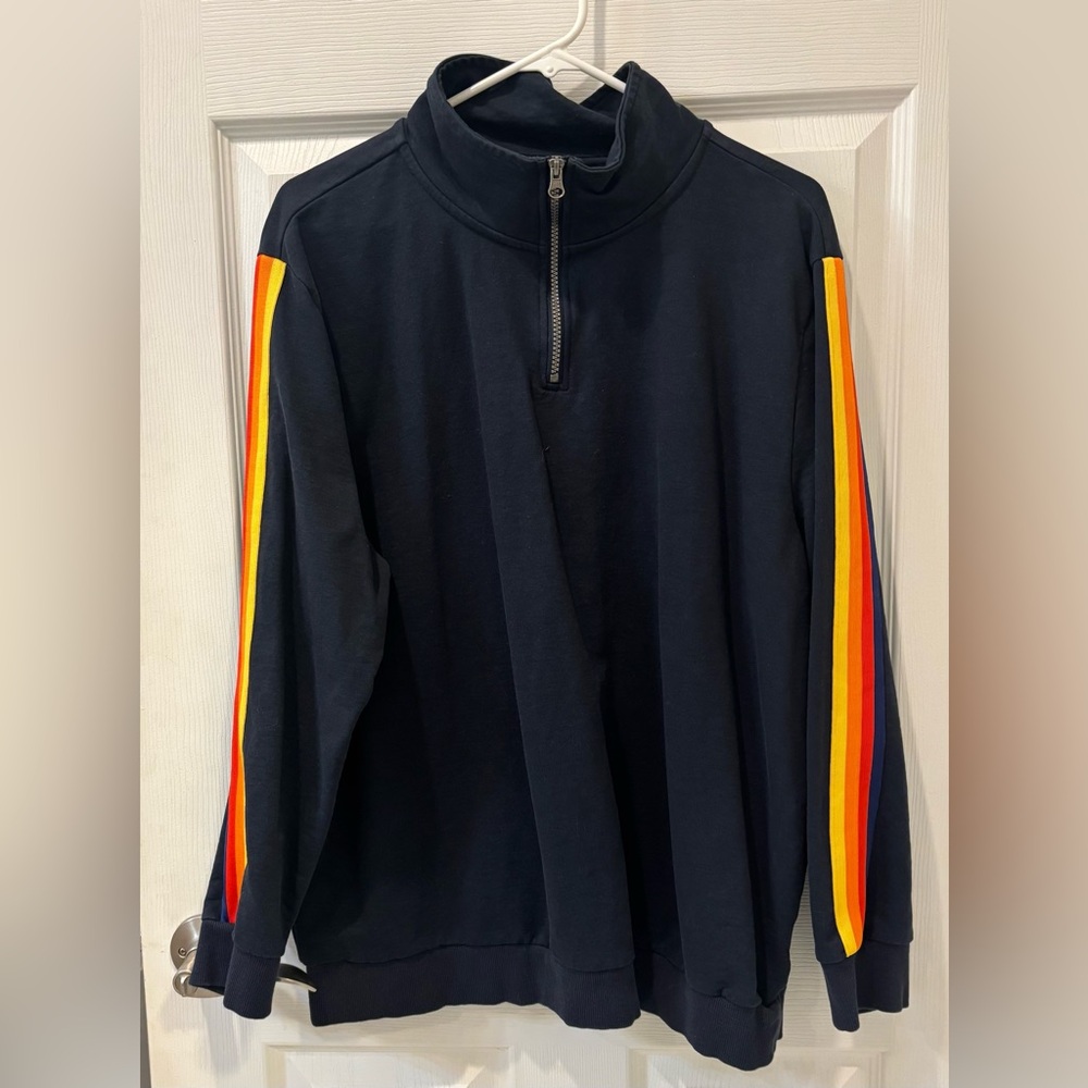 Aldi Navy‎ Blue Quarter Zip Sweatshirt